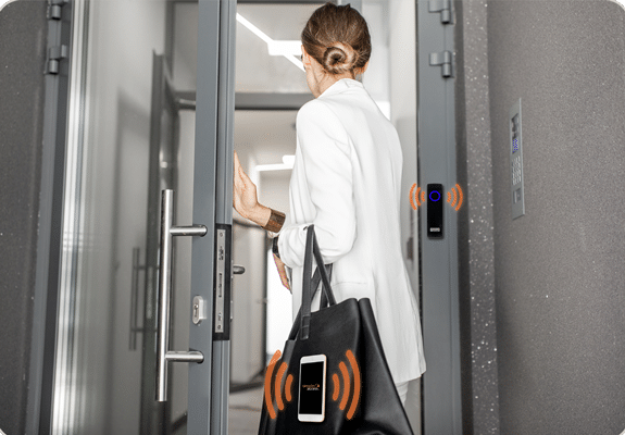 Hands-free building access with mobile device access readers from SimpleAccess